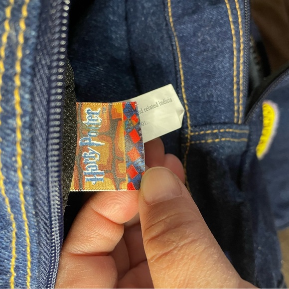 NWOT Harry Potter Denim Backpack 12” x 7” Expandable - Picture 13 of 13